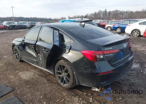 2022 Honda Civic Sport из США, поврежденный, VIN 2HGFE2F51NH509173